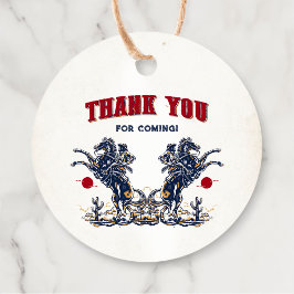 ヴィンテージレッドカウボーイファーストロデオ誕生日 フェイバータグ