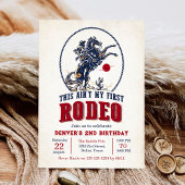 ヴィンテージレッドカウボーイロデオ2nd誕生日 招待状
