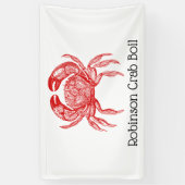 ヴィンテージレッドカニ#1スケッチDIYカラーsvが必要SV 横断幕 (縦)