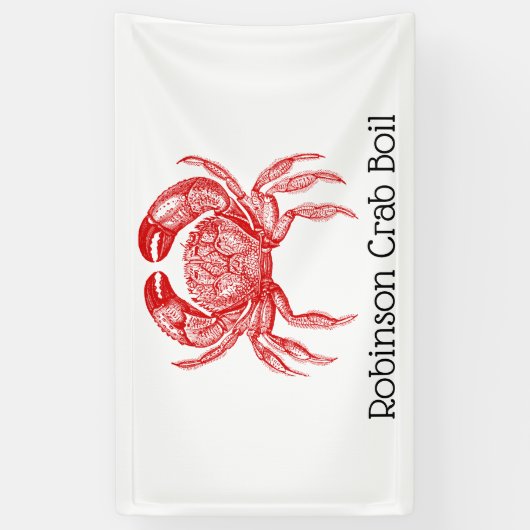 ヴィンテージレッドカニ#1スケッチDIYカラーsvが必要SV 横断幕 (縦)