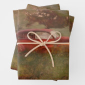 ヴィンテージレッドカーアンティークオールドア素朴ートデクページ ラッピングペーパーシート (インサイチュ)