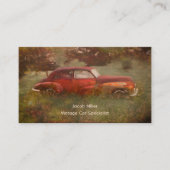 ヴィンテージレッドカーアンティークオールドレトロ 名刺 (正面)