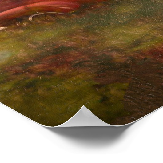 ヴィンテージレッドカーアンティークオールド素朴レトロアート ポスター (角)