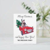 ヴィンテージレッドカークリスマス シーズンポストカード (スタンド正面)