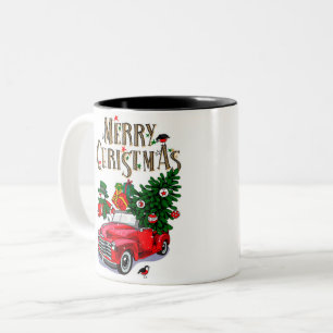 ヴィンテージレッドカークリスマス ツートーンマグカップ