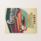 ヴィンテージレッドカー&サンタ ジグソーパズル (横)