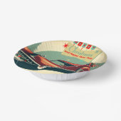 ヴィンテージレッドカー&サンタ ペーパーボウル (傾斜あり)