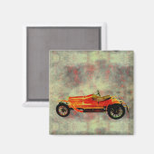 ヴィンテージレッドカー マグネット (正面/裏面)