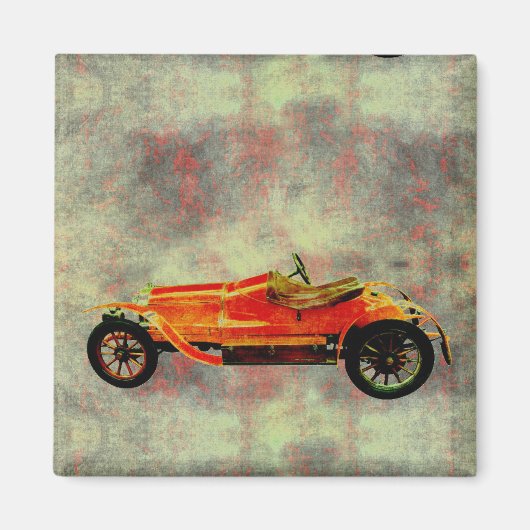 ヴィンテージレッドカー マグネット (正面)