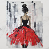 ヴィンテージレッドガールファッションドかわいらしレス (正面/裏面)