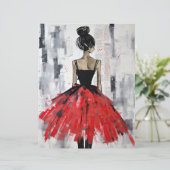 ヴィンテージレッドガールファッションドかわいらしレス (スタンド正面)