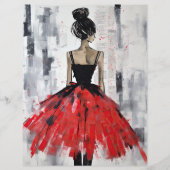 ヴィンテージレッドガールファッションドかわいらしレス (正面)