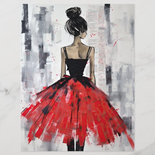 ヴィンテージレッドガールファッションドかわいらしレス (正面)