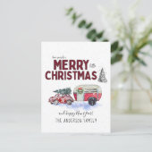 ヴィンテージレッドキャンパークリスマスポストカード シーズンポストカード (スタンド正面)