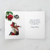 ヴィンテージレッドクイーンキャットバラ誕生日 カード (内部)