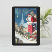 ヴィンテージレッドクリスマスイブサンタギフトデール枠 シーズンカード (スタンド正面)