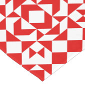 ヴィンテージレッドクリスマスジオメトリキルトパターン ショートテーブルランナー (コーナー)