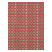 ヴィンテージレッドクリスマスツリー テーブルクロス (正面)