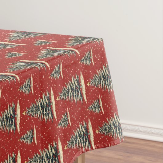 ヴィンテージレッドクリスマスツリー テーブルクロス (インサイチュ)