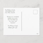 ヴィンテージレッドクリスマストラッククリスマスツリー国旗 シーズンポストカード (裏面)