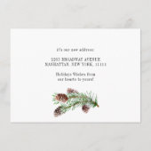 ヴィンテージレッドクリスマスファームトラック素朴移動 案内状 (裏面)