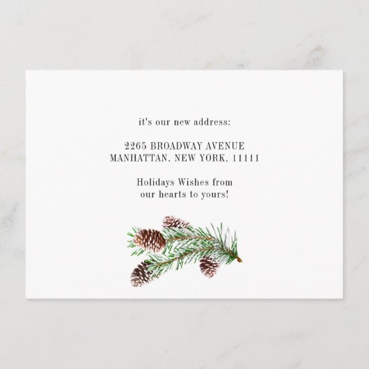 ヴィンテージレッドクリスマスファームトラック素朴移動 案内状 (裏面)