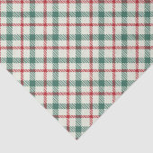 ヴィンテージレッドグリーンクリスマスプレイドティッシュペーパー 薄葉紙 (詳細)