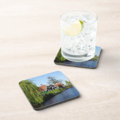 ヴィンテージレッドグリーンザアンセシャンズオランダティンバーハウス コースター (右側)