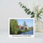ヴィンテージレッドグリーンザアンセシャンズオランダティンバーハウス シーズンポストカード (スタンド正面)