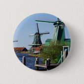 ヴィンテージレッドグリーンザアンセシャンズオランダティンバーハウス 缶バッジ (正面)