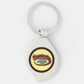 ヴィンテージレッドグリーンドラゴンレディアールヌーボースタイル キーホルダー (正面)