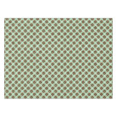 ヴィンテージレッドグリーンホワイトバルセロナフローラ テーブルクロス (正面(横))