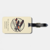 ヴィンテージレッドグリーン二面パーソナライズされた ラゲッジタグ (裏面横)