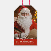 ヴィンテージレッドサンタクロースメリークリスマス ギフトタグ (裏面)