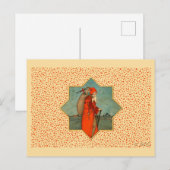 ヴィンテージレッドサンタクロース聖ニコラス シーズンポストカード (正面/裏面)