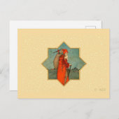 ヴィンテージレッドサンタクロース聖ニコラス シーズンポストカード (正面/裏面)