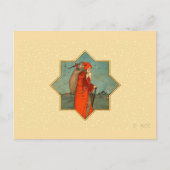 ヴィンテージレッドサンタクロース聖ニコラス シーズンポストカード (正面)