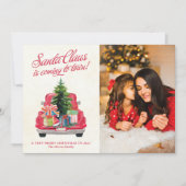 ヴィンテージレッドサンタトラック写真 (正面)