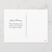 ヴィンテージレッドサンタログウォーターカラーツリーズクリスマス シーズンポストカード (裏面)