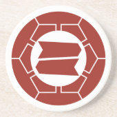 ヴィンテージレッドジャパン服部家門オリエンタル コースター (正面)