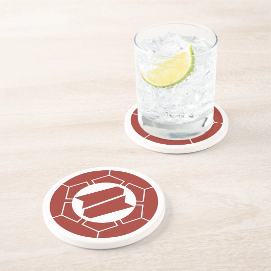 ヴィンテージレッドジャパン服部家門オリエンタル コースター (側面)