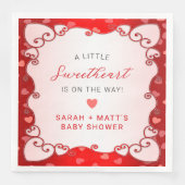 ヴィンテージレッドスウィートバレンタインズデイベビーシャワー (正面)