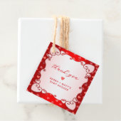 ヴィンテージレッドスウィートバレンタインズデイベビーシャワー フェイバータグ (インサイチュ)