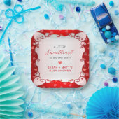 ヴィンテージレッドスウィートバレンタインズデイベビーシャワー ペーパープレート (パーティー)