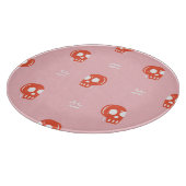 ヴィンテージレッドスカルヘッドパターン カッティングボード (角)