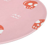 ヴィンテージレッドスカルヘッドパターン カッティングボード (角)