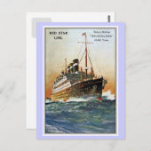 ヴィンテージレッドスターラインベルゲンランド ポストカード (正面/裏面)