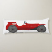 ヴィンテージレッドスポーツカー転換レトロ寝具 ボディピロー (裏面)