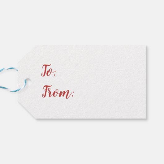 ヴィンテージレッドスリー雪クリスマスメタル装飾品 ギフトタグ (裏面横)