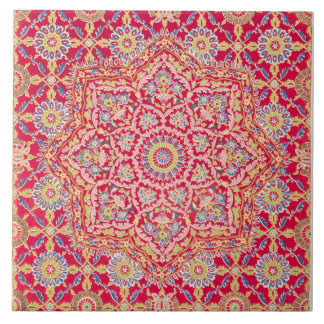 ヴィンテージレッドスルタンオットマン模様セラミックタイル タイル